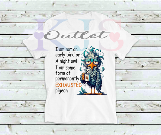 Exhausted Pigeon - Short sleeve T-shirt
