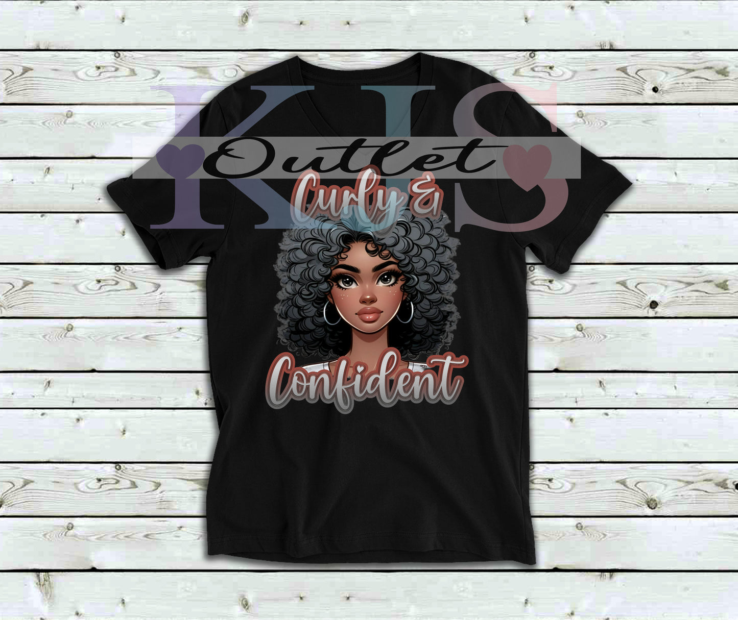 Curly and Confidant - Short sleeve t-shirt