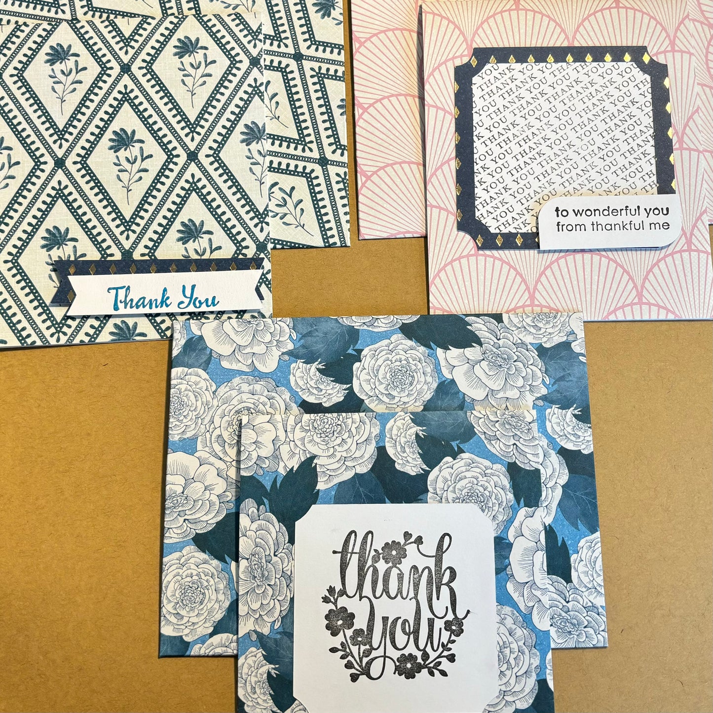 3 Pack greeting cards with matching envelopes