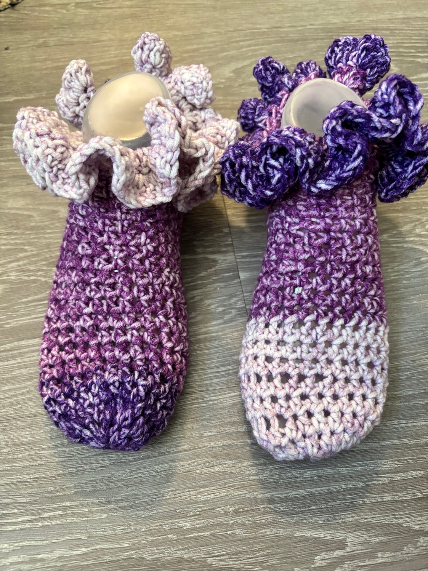 Crochet Ruffle Slippers