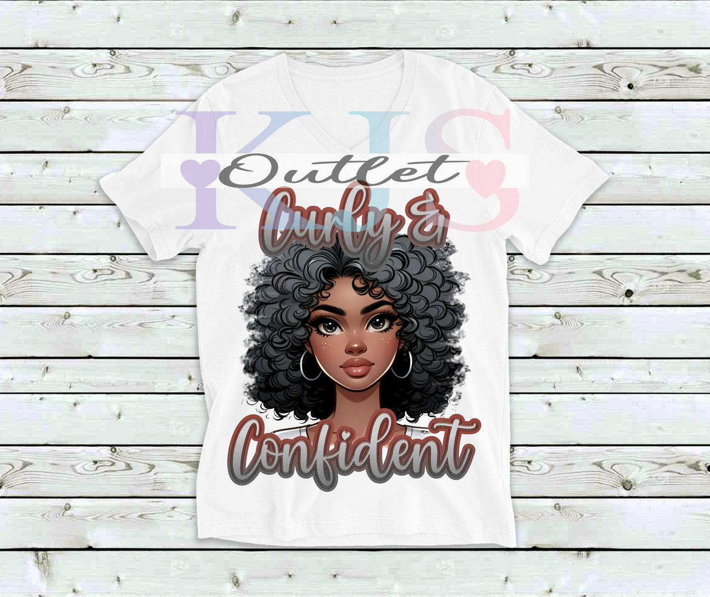 Curly and Confidant - Short sleeve t-shirt